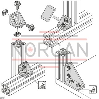 technical illustration-3842523561-Bracket 45x45 set (standard)