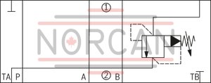 technical illustration-R900409958-Size 10, symbol P - TA, with manual actuation