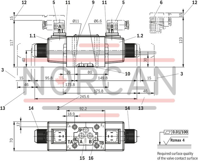 technical illustration-R900597186-Size 10, symbol E, solenoid-actuated, 110-120 V AC 50/60 Hz