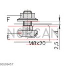 technical illustration-COLLAR NUT-Flange nut 8 mm slot M6
