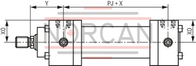 technical illustration-R407999236-Nominal pressure 160 bar, piston Ø 25 ... 200 mm, piston rod Ø 14 ... 140 mm, stroke length up to 3000 mm
