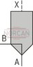 technical illustration-R900910269-Size 16, bidirectional (A → B, B → A), hydraulically actuated, spool type AE