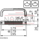technical illustration-3842525481-Strap-shaped handle 26x133x50, ESD