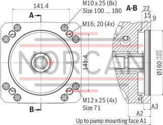 technical illustration-R901135309-Pump A10VSO BR32 with analog OBE