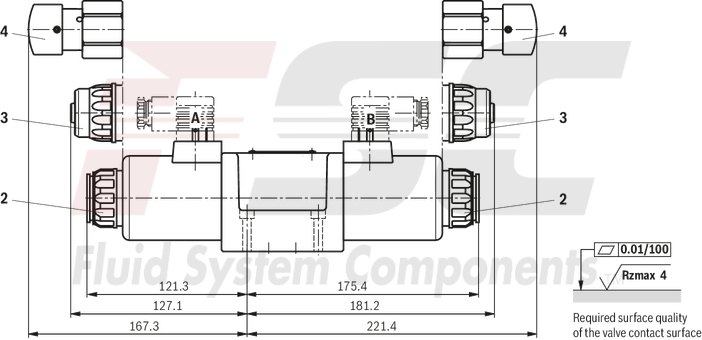 technical illustration-R901433797-Size 10, symbol C, electrical with solenoid, 110 V DC