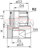 technical illustration-R901435684-Bladder-type accumulator size 10 liters, 330 bar for industrial applications at standard temperatures