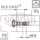 technical illustration-3842535466-Quick connector 90° steel, galvanized N10
