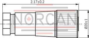 technical illustration-R900082899-Mating connector, connector 3-pole (2 + PE) EN 175301-803