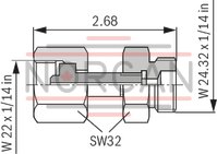 technical illustration-0531602501-Diaphragm accumulator size 0.7 liters, 180 bar for mobile and industrial applications