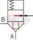 technical illustration-R900910269-Size 16, bidirectional (A → B, B → A), hydraulically actuated, spool type AE