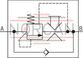 technical illustration-R900423251-For subplate mounting Porting pattern according to DIN&nbsp;24340 form G and ISO&nbsp;6263 Mechanical actuation Pressure compensator stroke limitation, optional Start-up jump reduction Flow control in both directions through rectifier sandwich plate