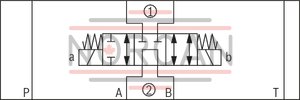 technical illustration-R900945999-Direct-controlled directional slide valve with solenoid actuation Sandwich plate valve As stop straight-through valve or stop straight-through short circuit valve Porting pattern according to DIN&nbsp;24340 form&nbsp;A (without locating hole), (standard) Porting pattern according to ISO&nbsp;4401-03-02-0-05 (with locating hole) Wet-pin AC or DC solenoids Manual override, optional