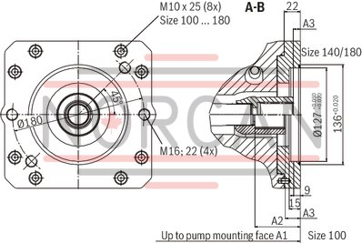 technical illustration-R901135309-Pump A10VSO BR32 with analog OBE