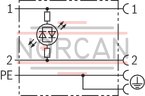 technical illustration-R900032050-Cable set, connector 3-pole (2 + PE) EN 175301-803, 3 m