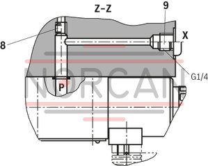 technical illustration-R901257353-Size 16, symbol E63, with solenoid actuation, 96 VDC