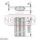 technical illustration-3842529323-Swivel-in sliding block groove 10 steel, zinc-plated M6