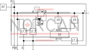 technical illustration-R900962787-Size 15, P &rarr; T, solenoid-actuated, 24 V DC
