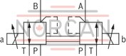 technical illustration-R961005266-Direct operated proportional valve for controlling the pressure and direction of a flow Actuation by proportional solenoid with central thread and detachable coil For subplate mounting: Porting pattern according to ISO 4401 Manual override, optional Spring-centered control spool Type 3DREPE with integrated electronics (OBE) Type 3DREP with external electronics