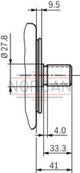 technical illustration-R987200987-Fixed displacement, size 68 cm³, pressure 175 bar, clockwise rotation, 600-1800 rpm, mounting flange SAE-B