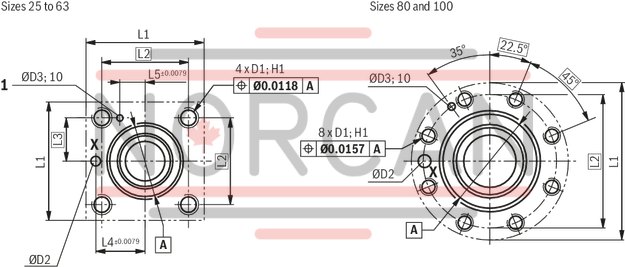 technical illustration-R901066620-Size 63, A &rarr; B, hydraulically actuated