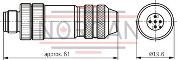 technical illustration-R901059709-Direct operated proportional directional valve with integrated digital control electronics for the pressure, force and flow control (Integrated Axis Controller IAC-P) Completely adjusted unit consisting of valve, pressure sensor(s) (optional), digital control electronics and field bus connection Operation by means of proportional solenoids with central thread and detachable coil Valve control spool, position-controlled Integrated pressure sensor plate (optional) For subplate mounting: Porting pattern according to ISO 4401 Analog interface for command and actual value Design for CAN bus with CANopen protocol DS 408 or Profibus-DP Quick commissioning via PC and WIN-PED 6 commissioning software