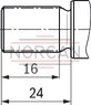 technical illustration-R900932141-Fixed displacement Low operating noise Low flow pulsation High efficiency also at low speed and viscosity due to sealing gap compensation Suitable for broad viscosity and speed ranges All frame sizes and sizes can be arbitrarily combined Can be combined with internal gear pumps, radial piston pumps and external gear pumps