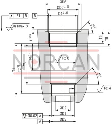 technical illustration-R900345744-Check valve, cartridge design