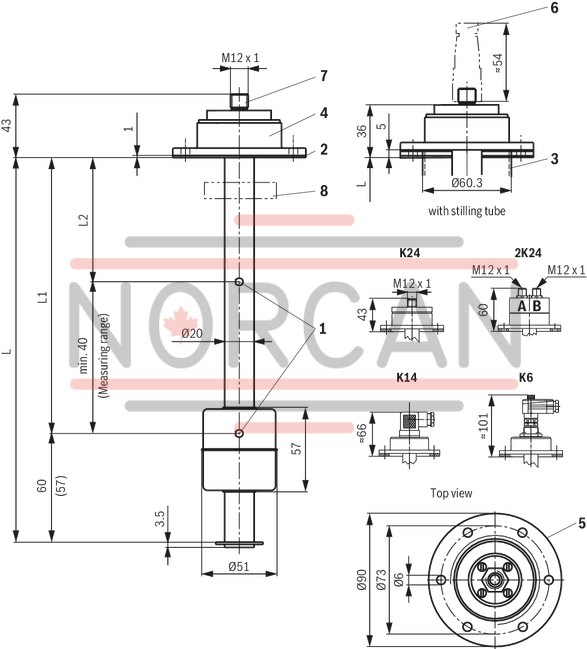 technical illustration-R901335458-Float switch combined with temperature contact