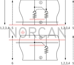 technical illustration-R900412459-Size 16, A1 → A2, B1 → B2, mechanically actuated