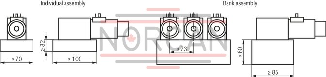 technical illustration-R901119288-3/2- or 4/2-way version For intended use in potentially explosive atmosphere Porting pattern according to ISO&nbsp;4401-05-04-0-05 Wet-pin DC solenoids Safe switching also with longer standstill periods under pressure Solenoid coil can be rotated by 90&deg; Electrical connection with individual connection With manual override, optional