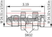 technical illustration-0531602501-Diaphragm accumulator size 0.7 liters, 180 bar for mobile and industrial applications
