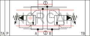 technical illustration-R900409958-Size 10, symbol P - TA, with manual actuation