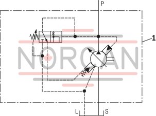 technical illustration-R900580382-Variable displacement pump, size 20 cm&sup3;, pressure 160 bar for industrial applications, open circuit