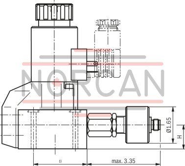 technical illustration-R900056442-Size 6, symbol U, electrical with solenoid, 96 V DC
