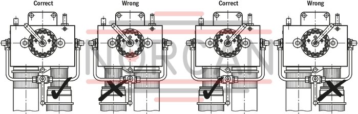 technical illustration-R928039285-Filters for inline installation, switchable Size 1000 with 2 piece filter bowl Special highly efficient filter media Filtration of very fine particles and high dirt holding capacity across a broad pressure differential range High collapse resistance of the filter elements Standard version equipped with mechanical/visual maintenance indicator with memory function Optional equipment with various electrical switching elements, modular design Bleeding and measuring port are standard