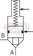 technical illustration-R900910269-Size 16, bidirectional (A → B, B → A), hydraulically actuated, spool type AE