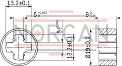 technical illustration-R900245715-INTERNAL GEAR PUMP, size 6, pressure 250 bar for industrial and mobile applications, open circuit