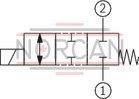 technical illustration-R901069975-Pilot control valve Mounting cavity&nbsp;R/T-8A Direct-controlled directional slide valve with solenoid actuation Flow possible in both directions Positive overlap prevents switching shocks Wet-pin DC solenoids Solenoid coil can be rotated With concealed manual override