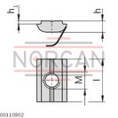 technical illustration-3842529323-Swivel-in sliding block groove 10 steel, zinc-plated M6