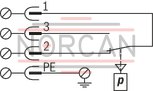 technical illustration-R901102362-200 bar, micro switch with NC contact/NO contact function, device connector DIN EN 175301-803 (large cubic connector)