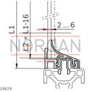 technical illustration-3842524027-Protective pane profile, clean room, R45 basic profile