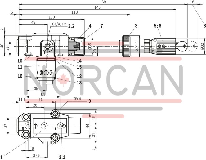 technical illustration-R900596961-For subplate mounting Porting pattern according to ISO&nbsp;5781 For threaded connection As cartridge valve 4 optional adjustment types:&bull; Rotary knob&bull; Sleeve with hexagon and protective cap&bull; Lockable rotary knob with scale&bull; Rotary knob with scale 5 pressure ratings Check valve, optional (subplate mounting only)
