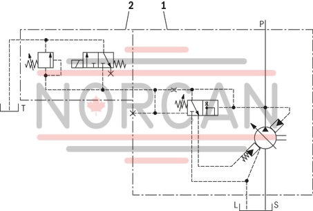 technical illustration-R900580382-Variable displacement pump, size 20 cm&sup3;, pressure 160 bar for industrial applications, open circuit