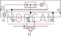 technical illustration-R900753200-2 area ratios 4 different springs 6 different cracking pressures