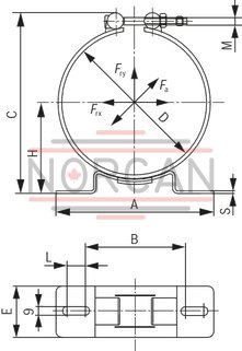 technical illustration-R901435684-Bladder-type accumulator size 10 liters, 330 bar for industrial applications at standard temperatures