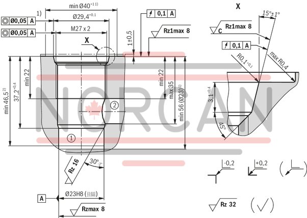 technical illustration-R901082849-2-way pressure reducing valve, direct operated