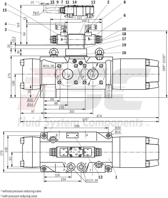 technical illustration-R978009278-Size 32, symbol W6, integrated electronics, 24 V DC