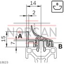 technical illustration-3842524027-Protective pane profile, clean room, R45 basic profile