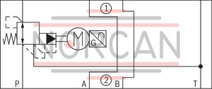 technical illustration-R901025495-Size 6, P2 &rarr; P1, electrical with external electronics, 24 V DC