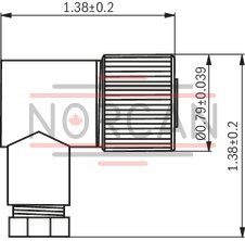 technical illustration-R900082899-Mating connector, connector 3-pole (2 + PE) EN 175301-803